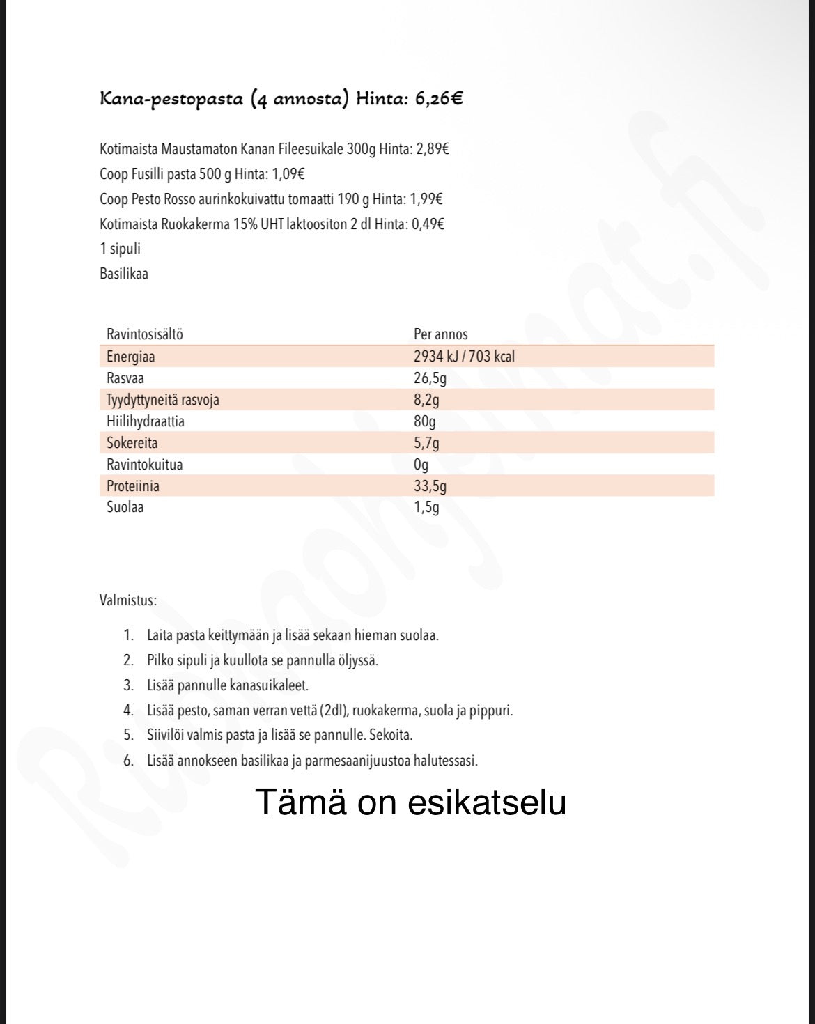 Ruokaohjelma - LihaBudjetti